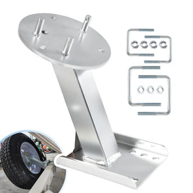 Bzumperyz front view of spare tire carrier shows sturdy mount and compact profile