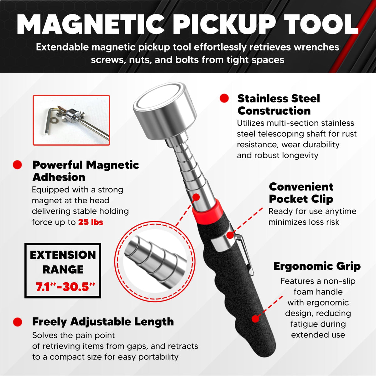 C&T magnetic detail holding screws and bolts to prevent loss and speed assembly