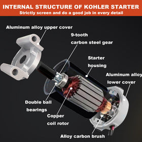 C CLINK starter pinion close-up showing 9-tooth gear for stronger engagement