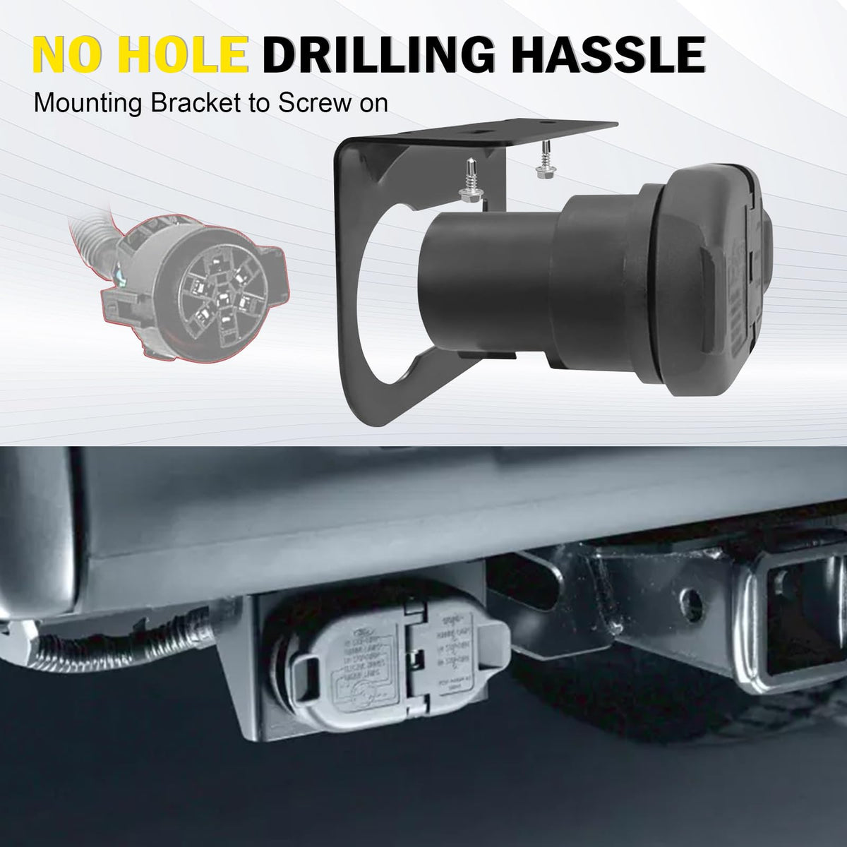 C-Tzu bracket mounted on bumper showing secure fit and vibration protection