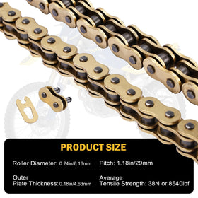 C-Tzu chain laid out to show 118 links and correct 520 pitch for fit confirmation