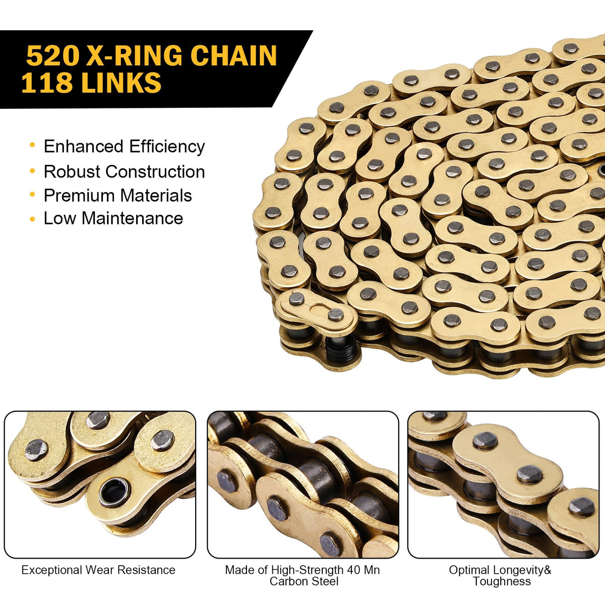 C-Tzu chain mounted on sprocket demonstrating smooth power transfer benefit