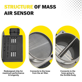 C-Tzu MAF sensor being installed by mechanic showing quick DIY swap