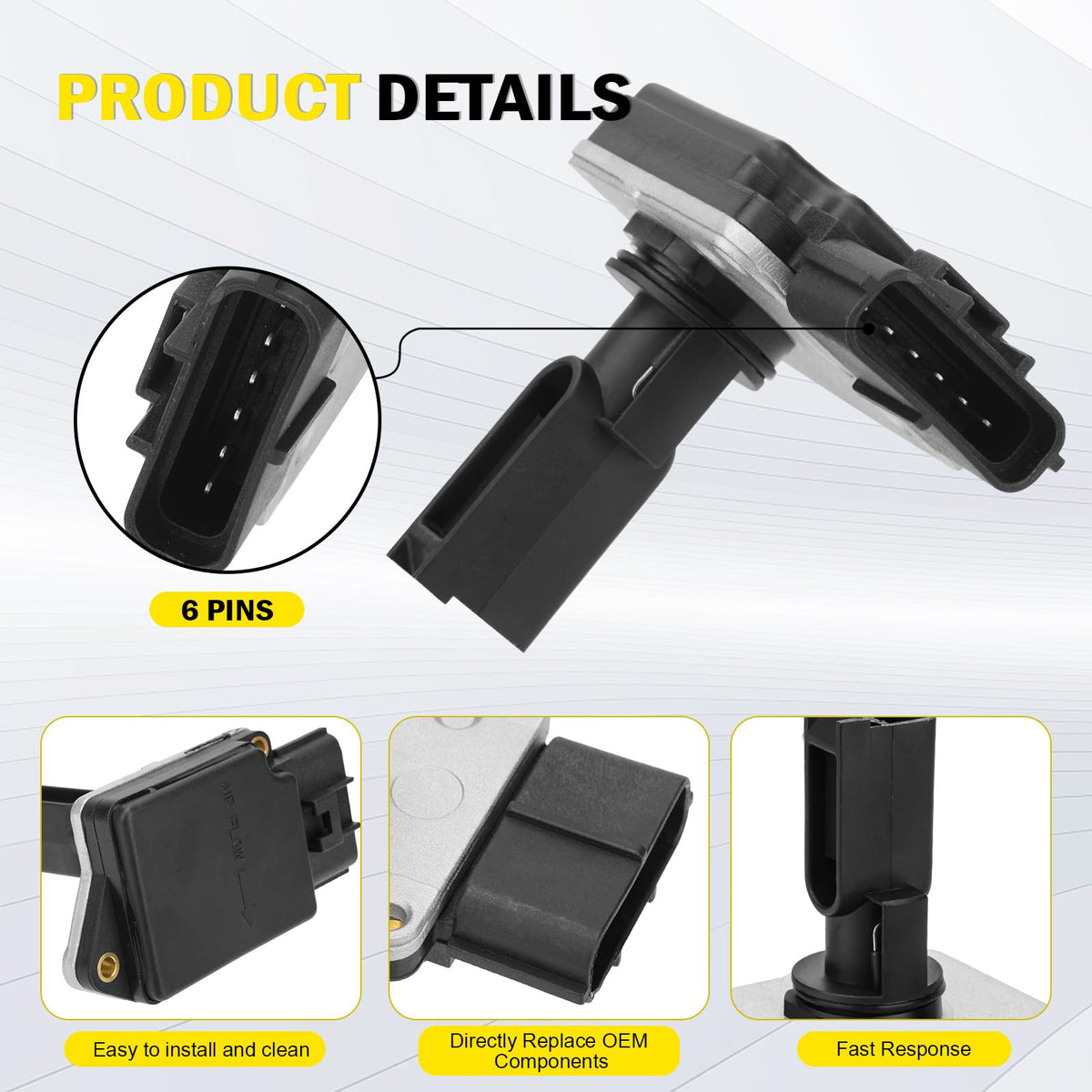 C-Tzu MAF sensor side mounting points showing secure bolt alignment benefit