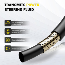 C-Tzu pressure line close-up showing layered rubber and coupling for reliable high-pressure flow