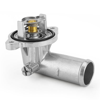 C-Tzu thermostat housing front view showing clean casting and bolt pattern, improves fit