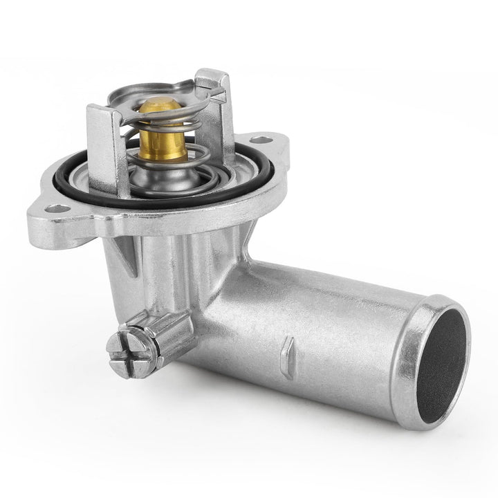 C-Tzu thermostat housing front view showing clean casting and bolt pattern, improves fit