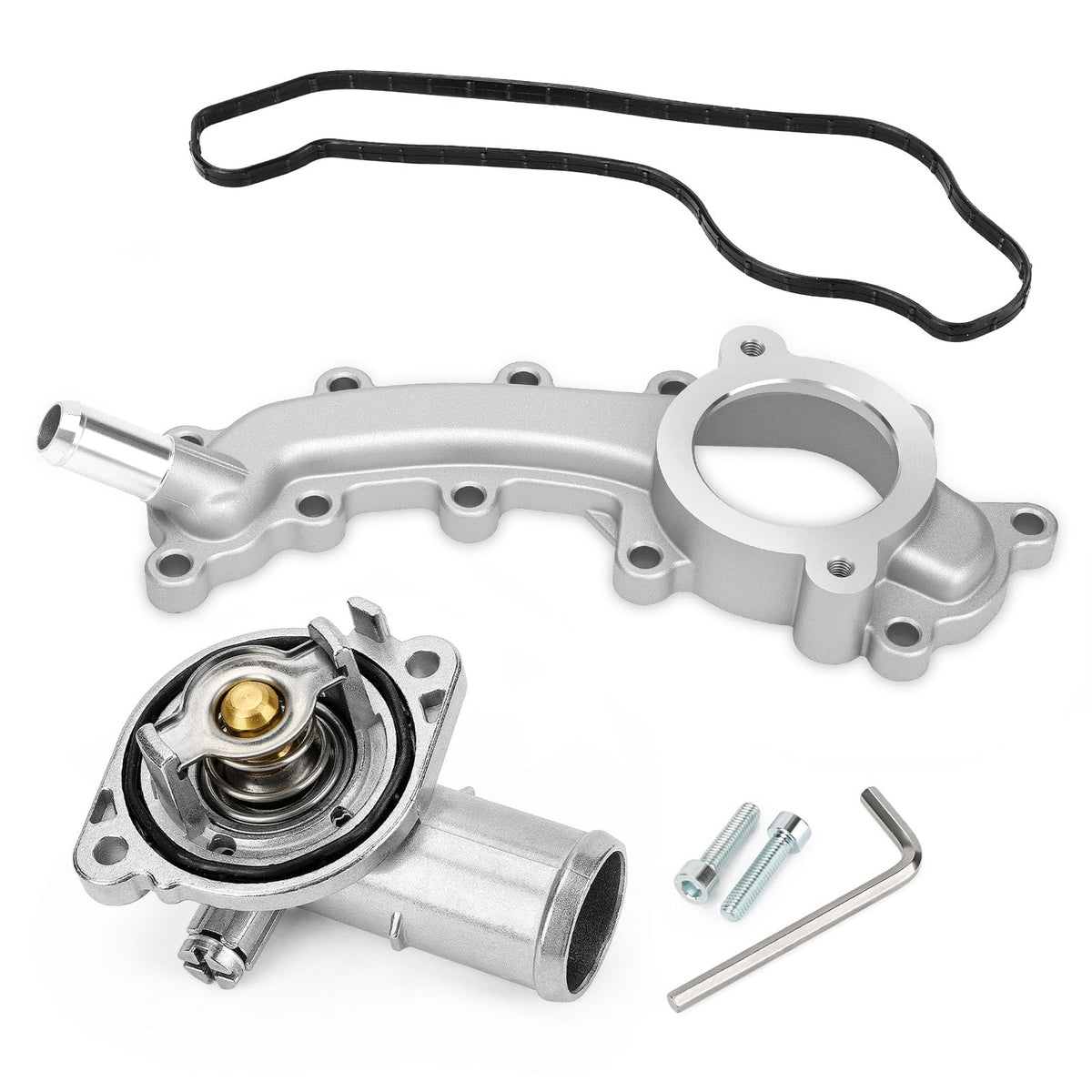 C-Tzu front view of aluminium thermostat housing showing robust construction and fit
