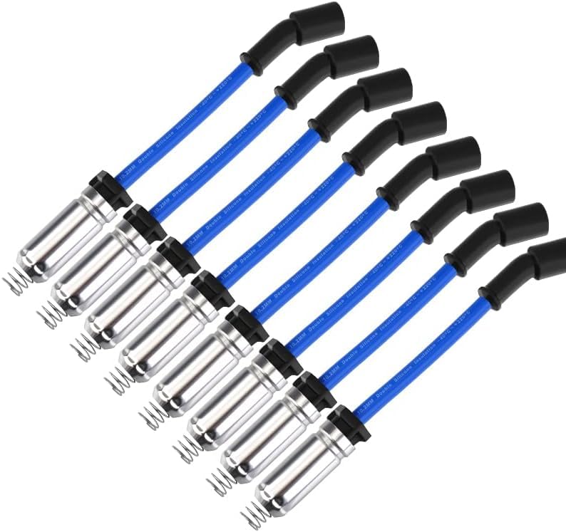 Cable Master front view showing blue 10.2mm wires and kit contents for easy identification