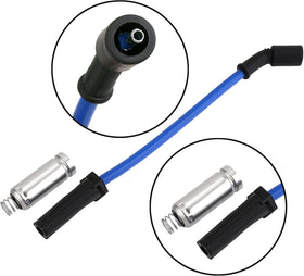 Cable Master wires next to pickup with hood open demonstrating real-world use