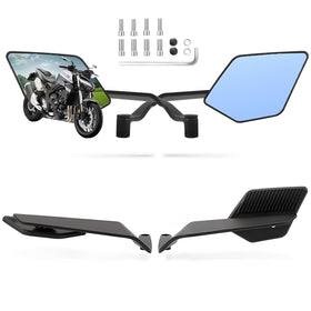 Caboriallan front profile blue mirror showing sleek wing shape and improved visibility