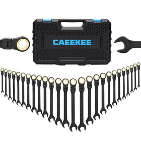 CaeeKee front packaging showing all 26 wrenches and case, organized for easy transport