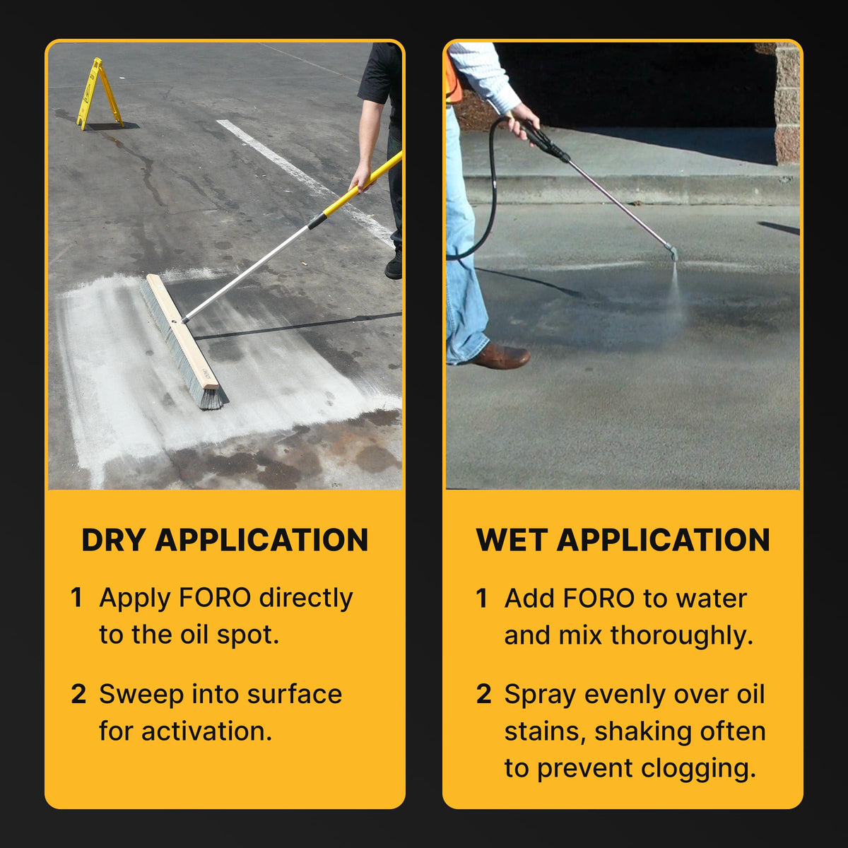 CAF Outdoor Cleaning label and directions visible to highlight usage tips