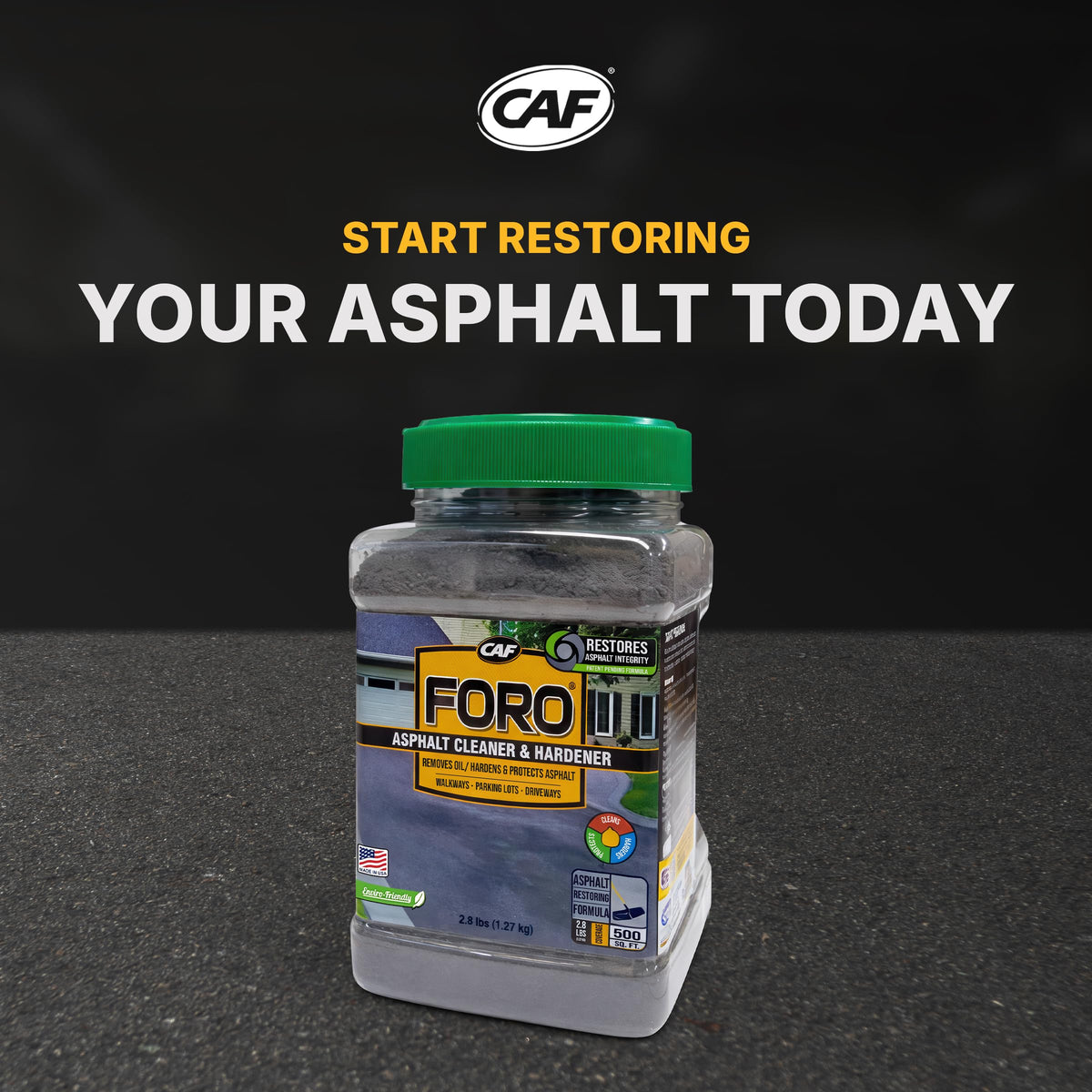 CAF Outdoor Cleaning product in driveway lifestyle setting for maintenance