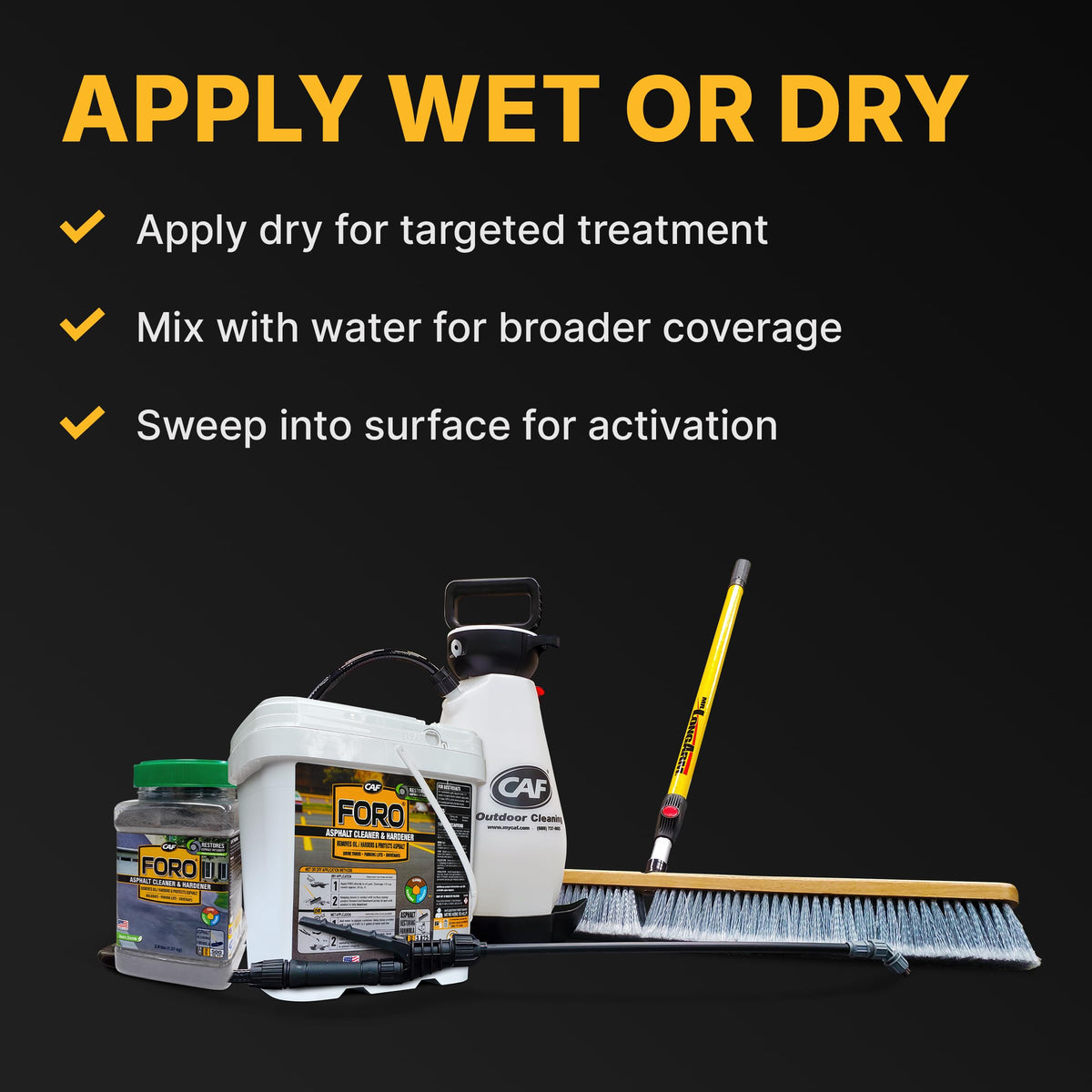 CAF Outdoor Cleaning container beside shoe for size and scale clarity