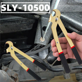 CAFEZAYO pliers next to ruler showing 14-inch scale for reach and leverage clarity