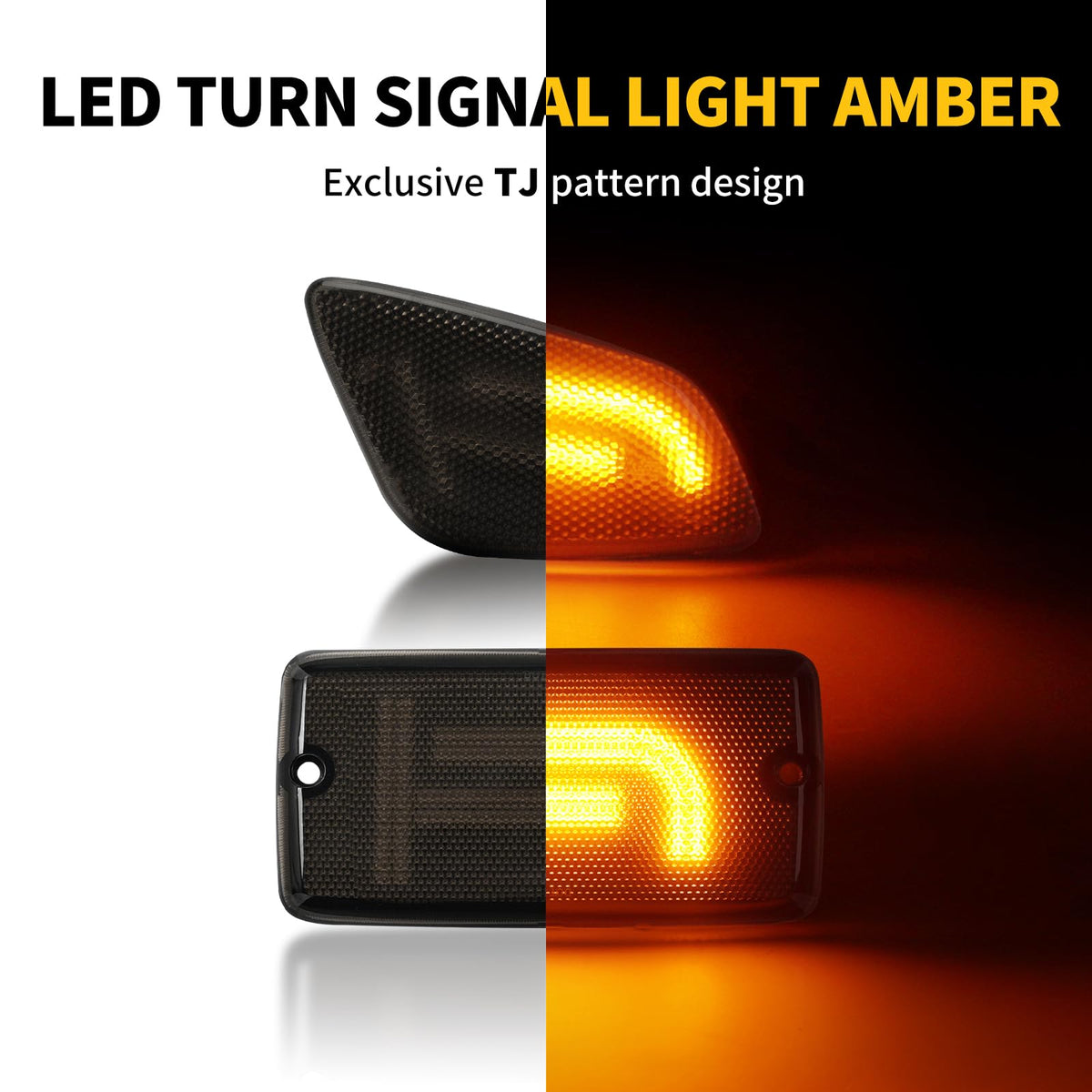 CAFOPAR LED lamp chip detail showing bright amber diodes and clarity