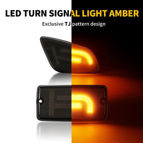 CAFOPAR LED lamp chip detail showing bright amber diodes and clarity