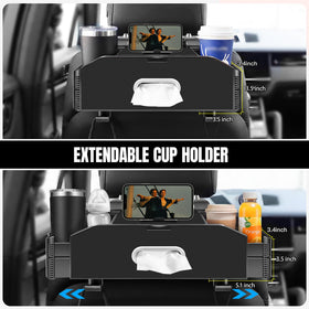 CAFORLANK close-up of extendable cup holder securing drinks and preventing spills