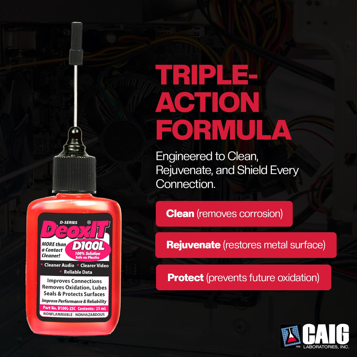 CAIG LABORATORIES treating a battery terminal to improve conductivity