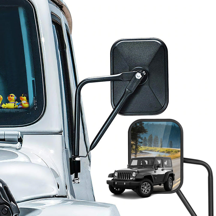 CALBEAU front view of mirror pack showing compact profile and quick install benefit