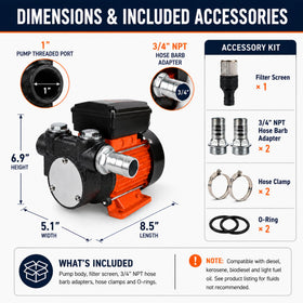 Calenon pump connected to suction hose demonstrating lift capability and correct setup benefit