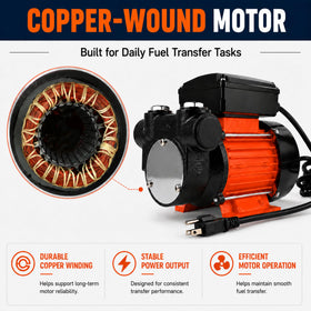 Calenon copper-wound motor with rear cooling cover showing efficient cooling for longer run times benefit
