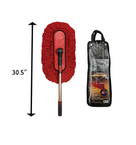 California Car Cover Co. duster in use on SUV roof with extension handle, reaches high areas