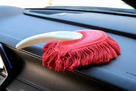 California cotton mop head close-up revealing soft fibers for safe dusting