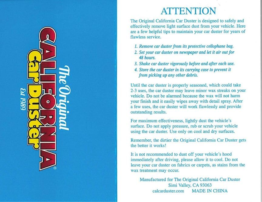 California kit packaging label showing included pieces and easy storage