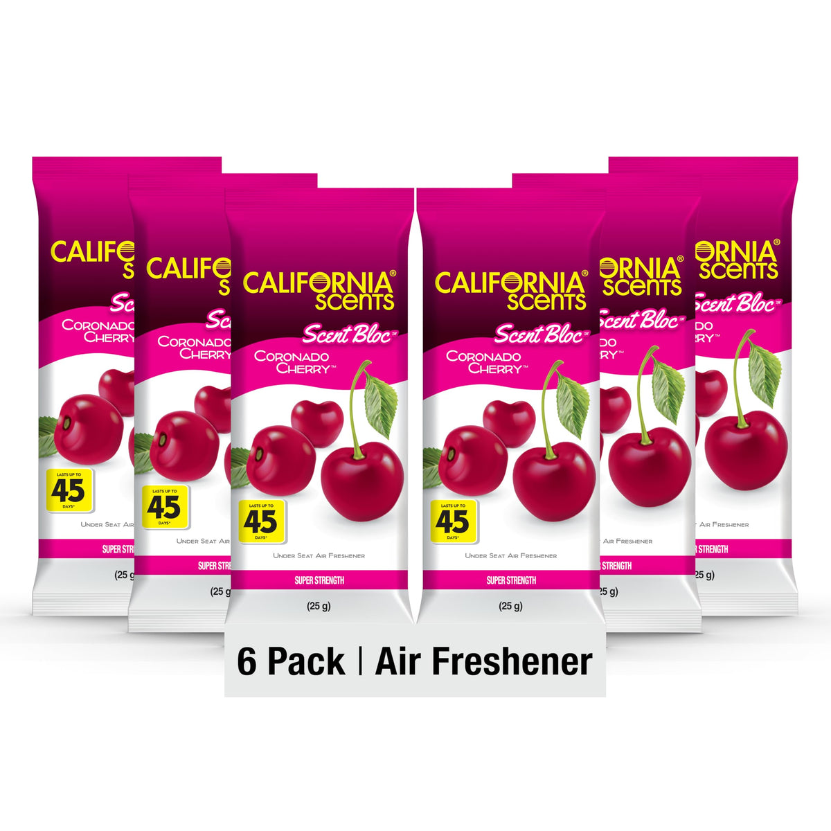 California Scents front packaging showing Coronado Cherry and compact design benefit