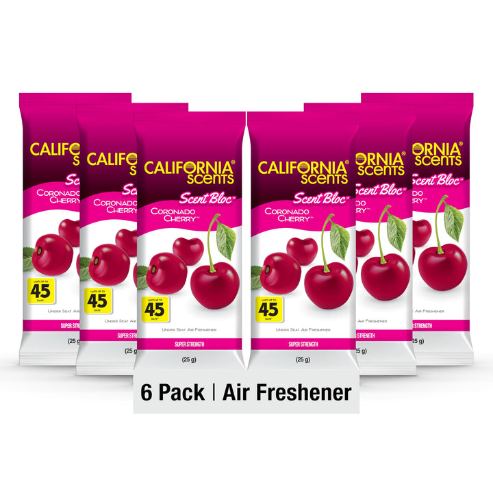 California Scents front packaging showing Coronado Cherry and compact design benefit