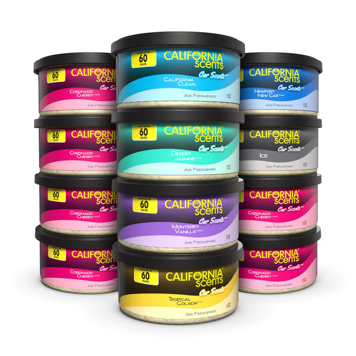 California Scents front can showing label and compact size for easy storage