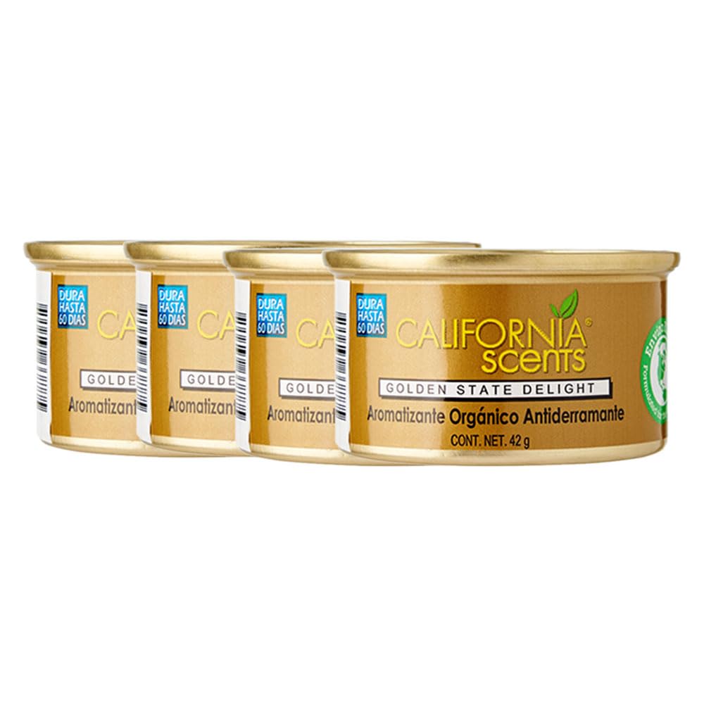 California Scents canister front packaging showing spillproof design and long-lasting scent