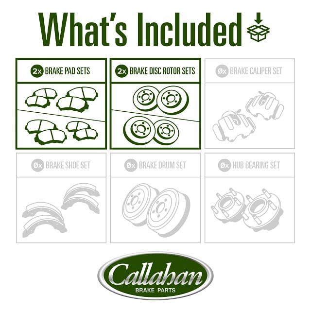 Callahan BRAKE PARTS ceramic brake pads close-up showing low-dust compound benefit