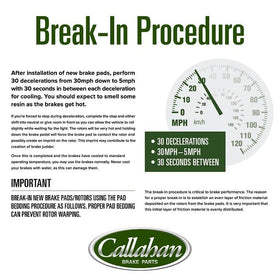 Callahan BRAKE PARTS full kit contents laid out to show included hardware benefits
