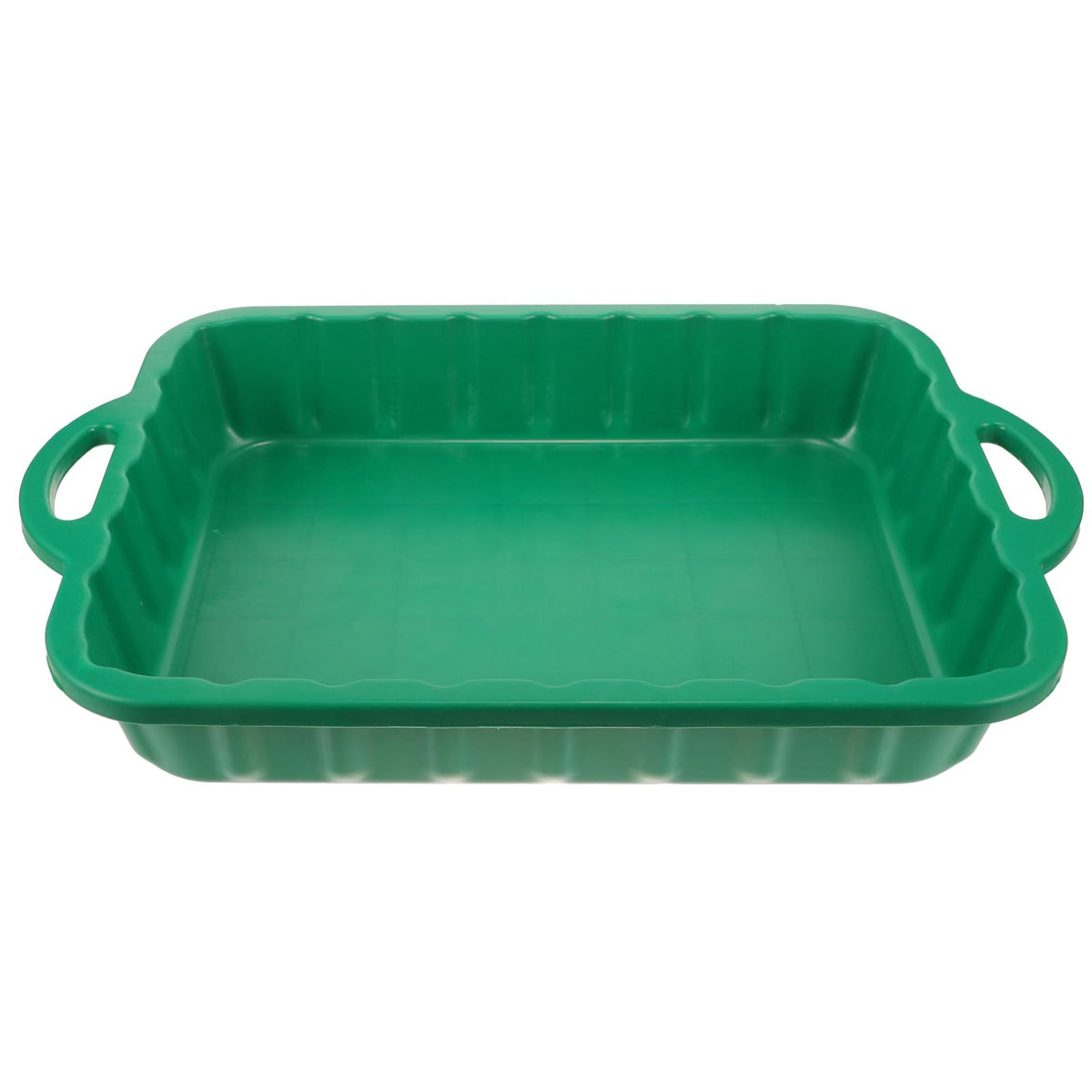CALLARON front view of green drain pan shows large capacity and easy placement