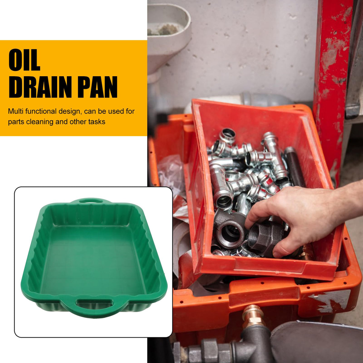 CALLARON pan used as parts cleaning tray organizing small components efficiently