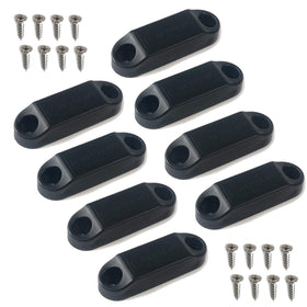 CALPALMY front view of black magnetic RV door holder showing compact design and durability