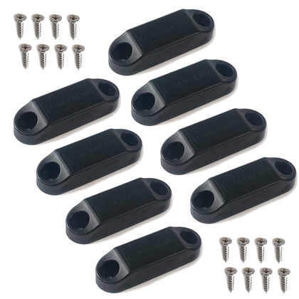CALPALMY front view of black magnetic RV door holder showing compact design and durability