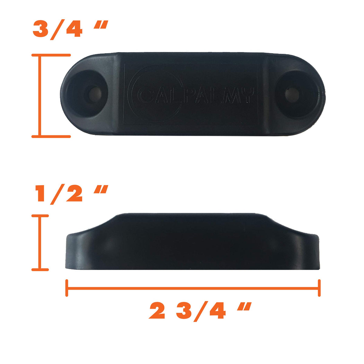 CALPALMY next to screwdriver showing catch size for easy DIY installation