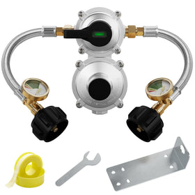 CALPOSE regulator front view showing selector and sturdy brass body for reliable control