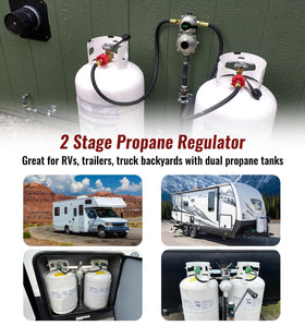 CALPOSE regulator installed on RV demonstrating secure connection and consistent fuel delivery