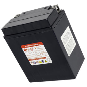 Caltric battery undergoing vibration test illustrating rugged off-road durability