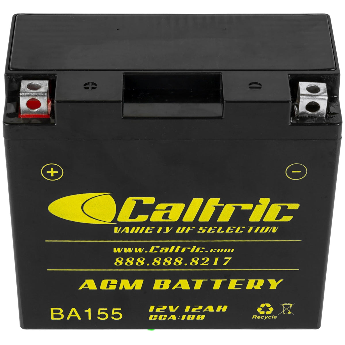Caltric installed in a Yamaha V-Star battery tray illustrating easy replacement