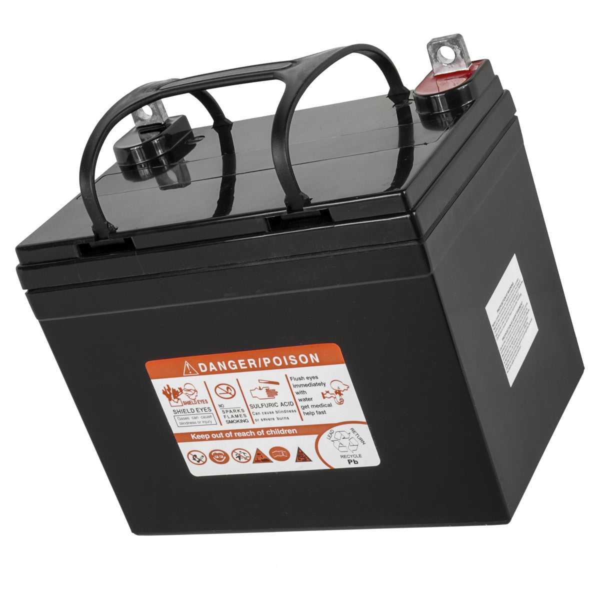 Caltric AGM casing texture detail highlighting vibration-resistant construction benefit