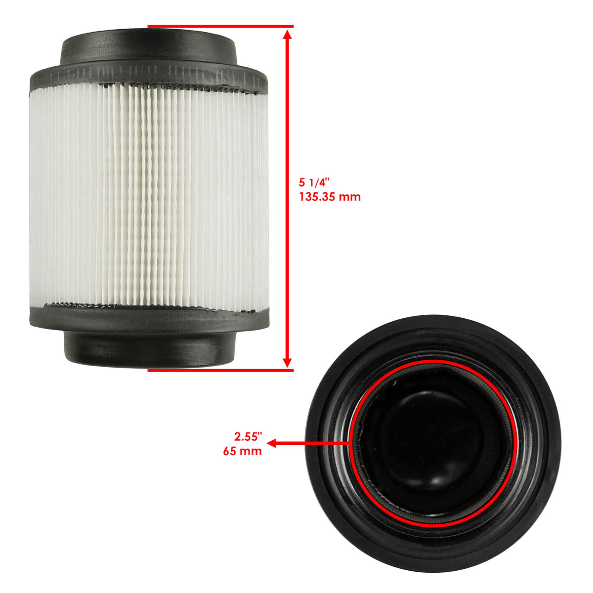 Caltric pleats and frame close-up highlighting dust capture and durability benefit