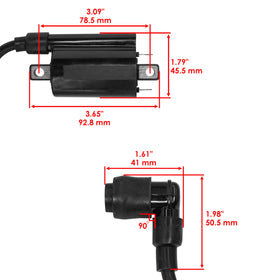 Caltric coil side connector detail showing plug interface for easy installation