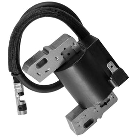Caltric ignition coil beside ruler showing compact dimensions for proper size verification