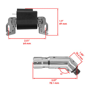 Caltric ignition coil terminal detail with clear connections for reliable spark